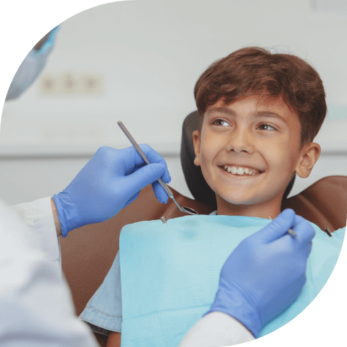 Young dental patient smiling during children's dentistry visit