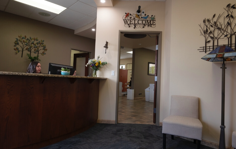 Welcoming dental office waiting room