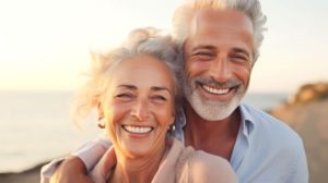 Smiling, mature couple enjoying time outdoors